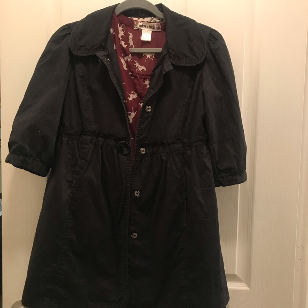 Forever 21 Black babydoll coat